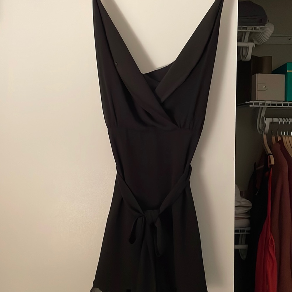 Black dress with shorts underneath